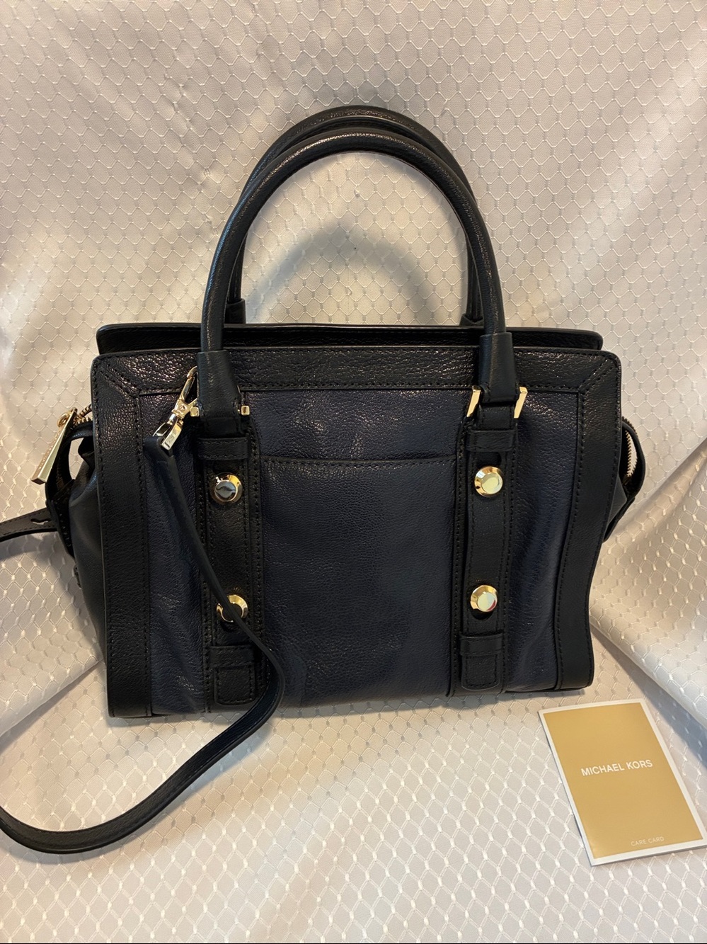 Michael Kors Collins Studded Medium Luxe Satchel Like New!!